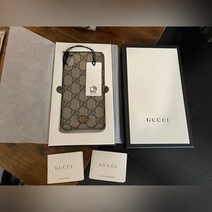 Gucci Monogram Tan and Brown Phone Case
